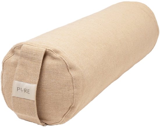 Yoga bolster eco jute bruin rond - Pure van Merkloos