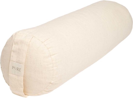Yoga bolster eco linnen naturel rond - Pure van Pure