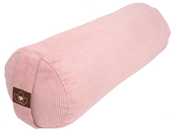 Yoga bolster eco rib oudroze rond - Lotus van Merkloos
