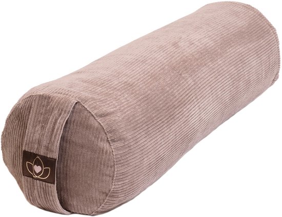Yoga bolster eco rib taupe rond - Lotus