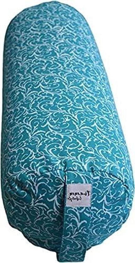 Yoga Bolster Hoes - Hoes voor Yogakussen - Yoga Beoefenen - 100% Katoen - 59 x 215 cm - Turquoise
