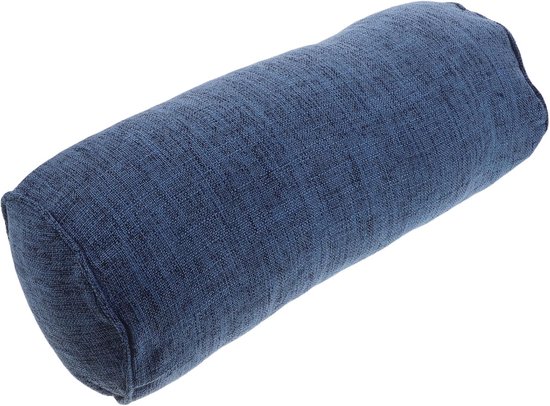 Yoga Bolster Kussen - Fitness Kussen - Ontspanning en Training - Cilindrische Vorm - 40 x 15 cm - Blauw