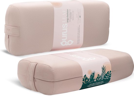 Yoga bolster kussen rechthoekig - Lichtgewicht met draaggrepen voor restorative en yin yoga