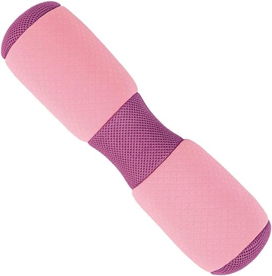 Yoga Bolster Kussen - Ronde Yogakussen - Restorative Yoga - Slow Rebound Schuim - 37x10 cm - Roze