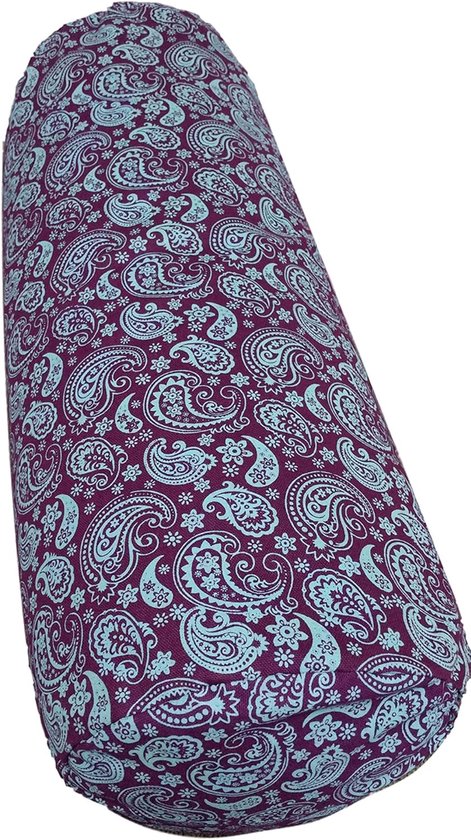 Yoga Bolster - Meditatiekussen - Yin Yoga - Boekweitdoppen Vulling - 65x22 cm - Zwart