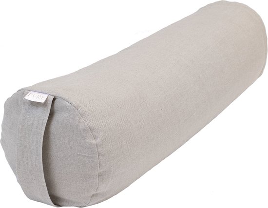 Yoga bolster natuurlijk linnen rond - Pure