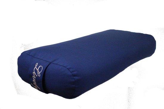 Yoga Bolster - Navy blauw - Rechthoek - plat van Lotus