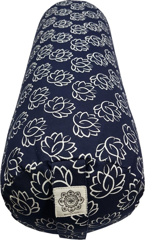 Yoga Bolster Print Donkerblauw Lotus van Yogi & Yogini