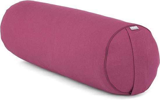 Yoga Bolster Rol - Yin Yoga Kussen - Ontspannende Houdingen - Aanpasbare Vulling - 65 x 22 cm - Paars