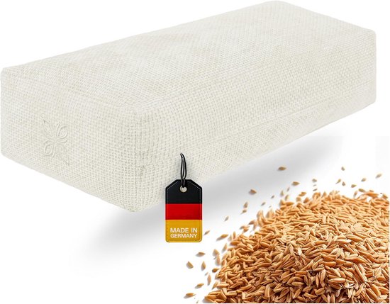 Yoga Bolster Square 65x30x15 cm met Spelt Vulling - Rechthoekige Yoga Kussen met Fluwelen Cover, Wasbaar - Perfect voor Yin Yoga