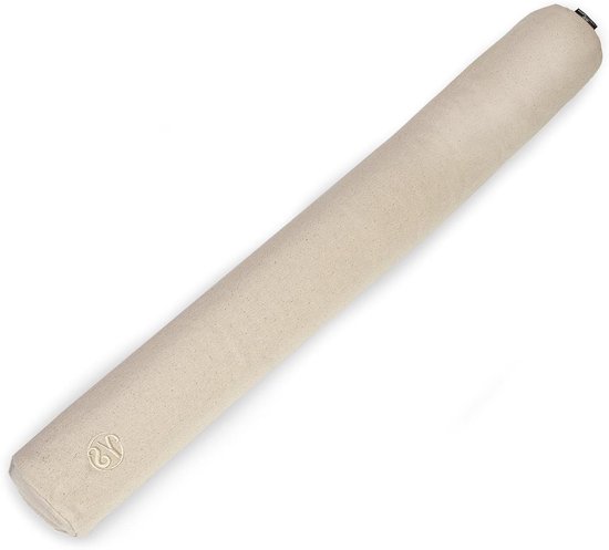 Yoga Bolster - Steun Kussen - Ontspanning Oefenen - Biologisch Katoen Vulling - 80 x 8 cm - Ecru