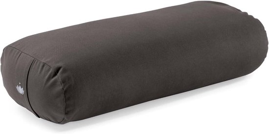 Yoga Bolster - Yin Kussen - Herstellende Oefeningen - Wasbare Katoenen Hoes - 72 x 30 x 20 cm - Antraciet