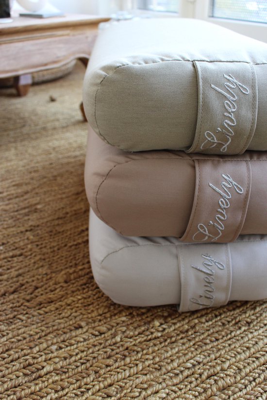 Yoga Bolster - yoga kussen - meditatie kussen Camel- Rechthoek - plat van Merkloos