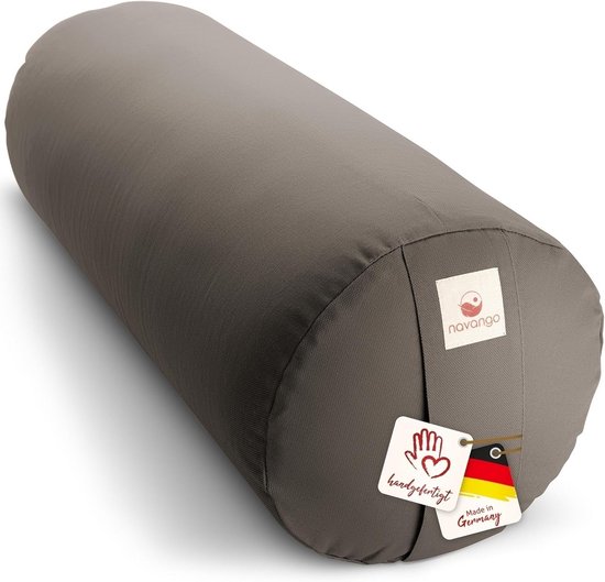 Yoga Bolster - Yoga Roll - Ontspanning Oefenen - Verstelbare Hardheid - 24 cm Diameter - Antraciet