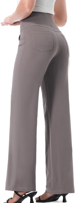 Yoga broek met zakken - Rechte pijp - Dames sportbroek voor hardlopen en fitness