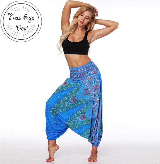 Yoga broek vrouwen - Yoga Trousers baggy - Harem Pants gym - Turquoise van Merkloos