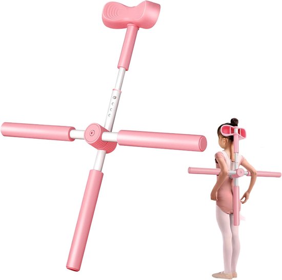 Yoga Correctie Stang - Lichaam Uitlijning - Rug Oefeningen - Draagbare Trainingshulp - 78cm Lengte - Roze