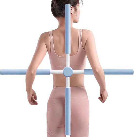 Yoga Cross Stick - Houdingcorrector - Houding Verbeteren - Adaptieve Ondersteuning - 80 cm - Wit