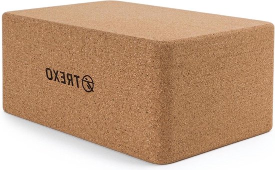 Yoga Cube van natuurlijk kurk voor stabiele pilates praktijk en meditatie ondersteuning van Decathlon