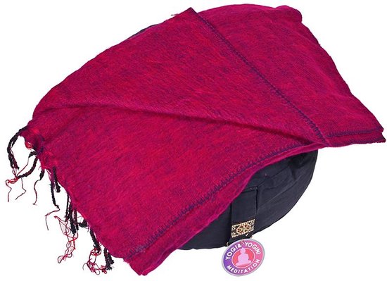 Yoga deken effen - bordeaux van Lotus Craft