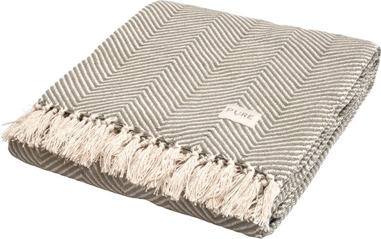 Yoga deken / meditatie deken visgraat asgroen - Pure van Yogi & Yogini