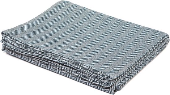Yoga Deken Nidra | Meditatiedeken van 100% Katoen voor Yoga en Ontspanning | Visgraatpatroon | Warme Woondeken | 150 x 200 cm