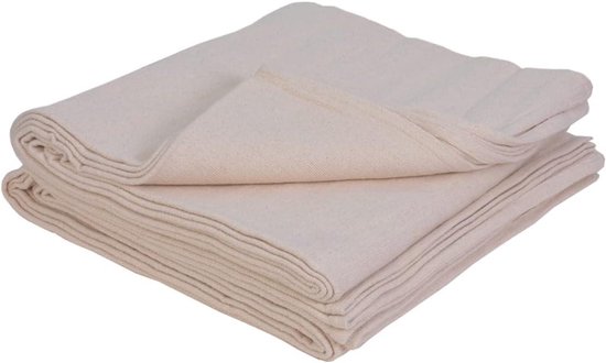 Yoga Dekens - Yogamatten Meditatiekussens - Yoga Beoefenen - GOTS Gecertificeerd - 203 x 153 cm - Wit