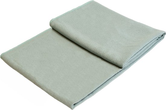 Yoga handdoek antislip asgroen - Lotus van Merkloos