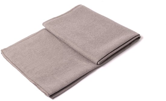 Yoga handdoek antislip grijs - Lotus