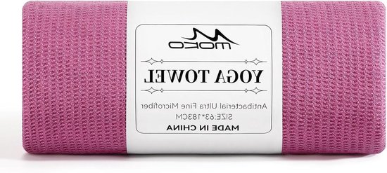 Yoga handdoek - Antislip mat - Sport en Fitness - Vocht absorberend - 180 x 61 cm - Magenta