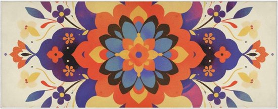 Yoga Handdoek - Sport Handdoek - Hot Yoga - Antislip Onderkant - 185 x 69 cm - Boho Mandala Bloemen