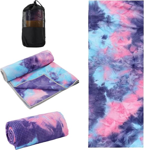 Yoga Handdoek voor Hot Yoga en Pilates - Antislip Microvezel Fitness Handdoek met Draagtas, Ideaal als Yogamat en Sportaccessoire voor Vrouwen
