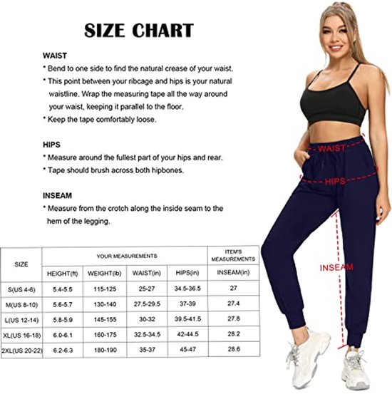 Yoga High Waist Broek voor Dames - Ondoorzichtig, Ideaal voor Workout, Running en Gym