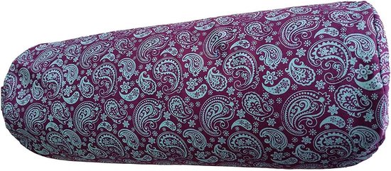 Yoga Hulpmiddel - Pilates Bolster - Ontspanning Oefenen - Afneembare Hoes - 60 x 22 cm - Paars Blauw