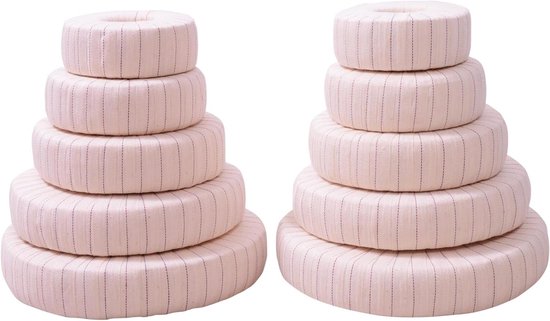 Yoga Hulpmiddelen Set - Yoga Donuts Iyengar - Houding Corrigeren - Ontworpen Door Yoga Meester - 10 Stuks 5 Maten