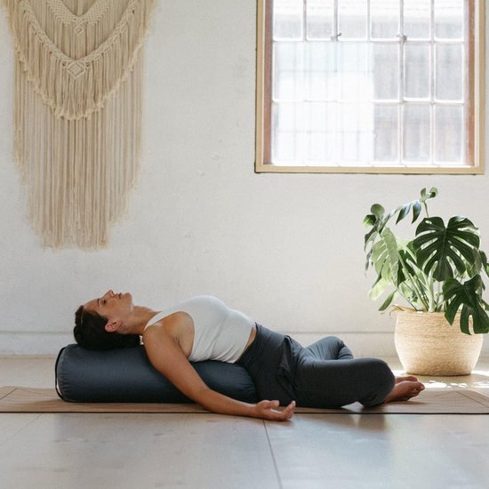 Yoga Hulppmiddel Roll Ø24 cm - Stevige Rol voor Yin en Restorative Yoga met Speltvulling