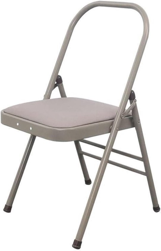 Yoga Hulpstoel - Gevoerde Klapstoel - Oefenen & Balans - Ergonomische Lendensteun - 45x48x82.5cm - Kleur 1