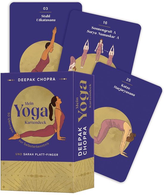 Yoga Kaartenset - Zelfkennis Oefeningen - Energie Verhogend - 50 Asana Kaarten - 10x3x14 cm