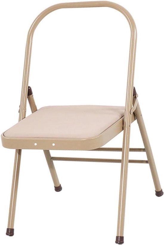 Yoga Klapstoel - Oefenhulpmiddel - Binnen en buiten - Versterkte stalen constructie - 45x45x82.5cm - Kleur 2