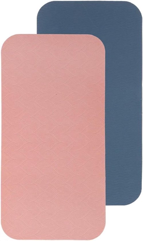 Yoga Knie Kussen - Ondersteunende Mat - Oefeningen met Ondersteuning - Antislip Ontwerp - 34 x 17 cm - Roze Blauw