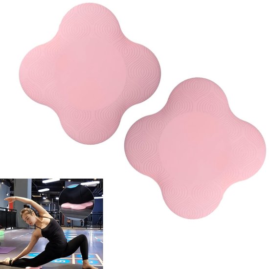 Yoga Knie Kussens - Set van 2 - Antislip Yoga Mat - Sportieve Balanskussen - Voor Kniebescherming - Ellebogen - Hand - 20 x 20 cm