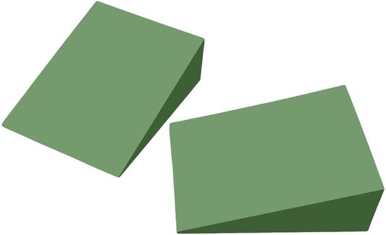 Yoga Knie Steunen - Fitness Hulpmiddelen - Oefeningen Verbeteren - Set van 2 - ca. 9x6x3 cm - Groen