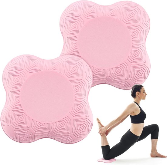 Yoga Kniebeschermers - Antislip Knieondersteuning voor Yoga, Pilates en Rekoefeningen - 2 Stuks Roze van SVELTUS