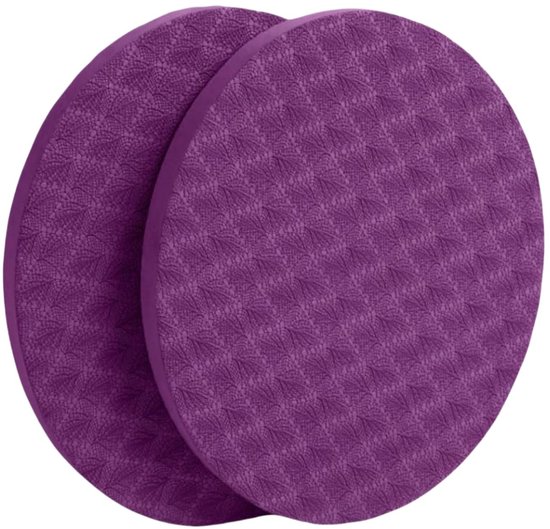 Yoga kniebraces (set van 2), foam pilates kniebraces, yoga kniebeschermers, ronde mat, antislip fitnessmat. Geschikt voor kantoor, thuis, knieën, ellebogen, polsen en handen. van Merkloos