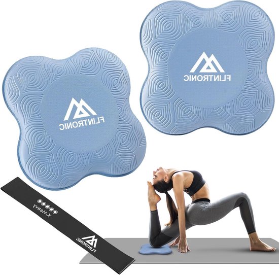 Yoga Kniekussen Set van 2 - Antislip Yoga Mat Ondersteuning Kussen voor Knieën, Handen en Ellebogen - Lichtgewicht en Comfortabel - 20 x 20 cm