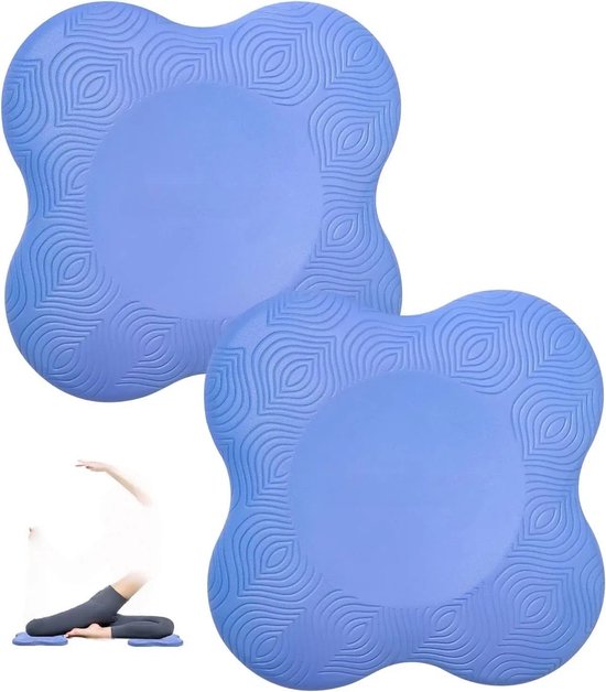 Yoga kniekussens set van 2 - 20x20 cm, antislip, dempt druk op gewrichten,Slijtvaste kniebeschermers - dempt knieën, ellebogen en polsen - licht en draagbaar
