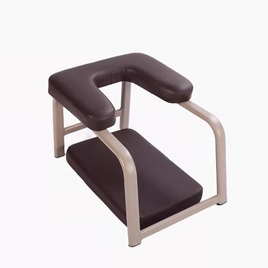 Yoga Kruk - Inversie Stoel - Balans Training - Verdikt Stalen Frame - 40x54x35cm - Zwart