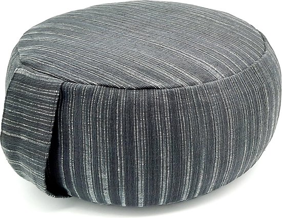 Yoga Kussen | Space Dye | Zwart-Wit | Boekweitvulling van Yogi & Yogini