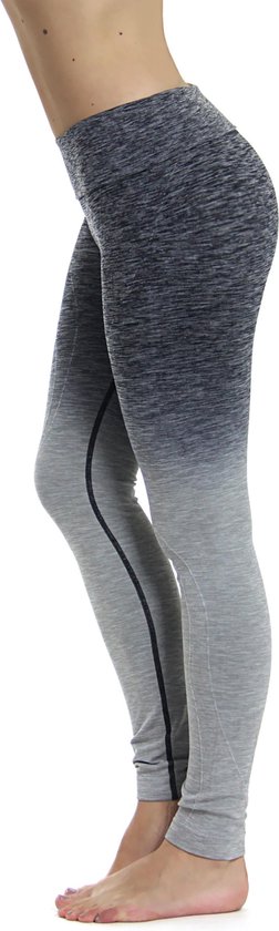 Yoga legging - compressie met hoge taille OMBRE GRIJS S