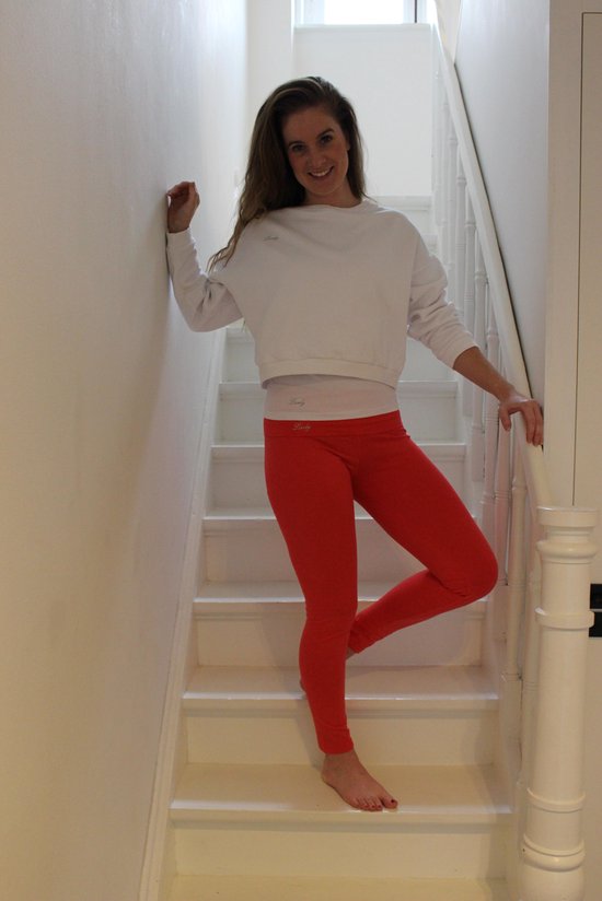 Yoga Legging-Sportlegging-Legging Fitness-High Waist-Legging-Gym Sports Wear-Yoga Legging coraal - oranje van Merkloos